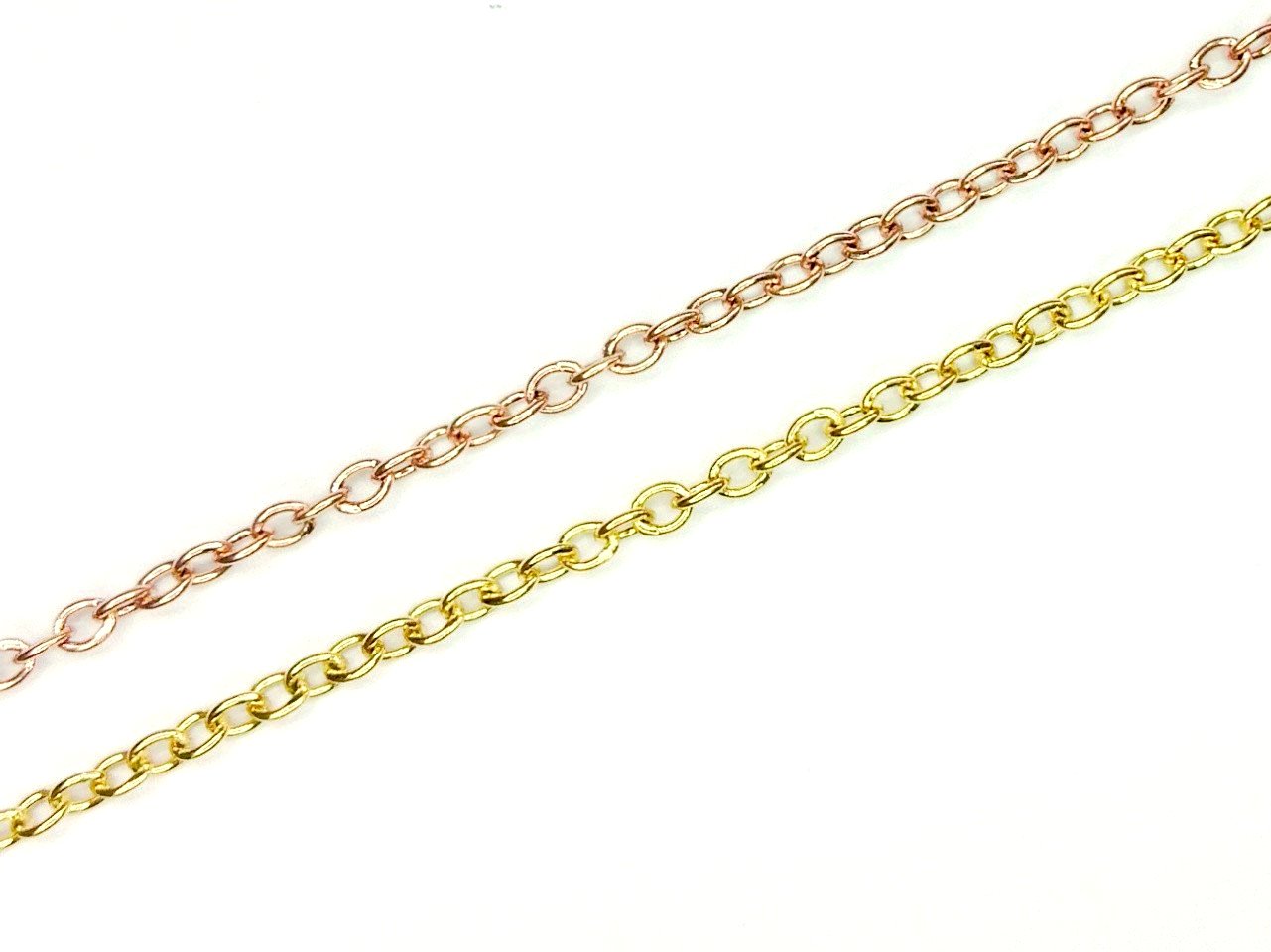 1.6x2mm Stainless Steel Oval Cable Chain, Price Per Yard - amakeit bead 天富