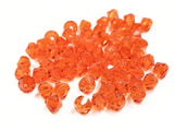 Bicone Glass Bead, 8mm, orange, 36pcs | 雙尖水晶玻璃, 8mm, 橙色, 36粒