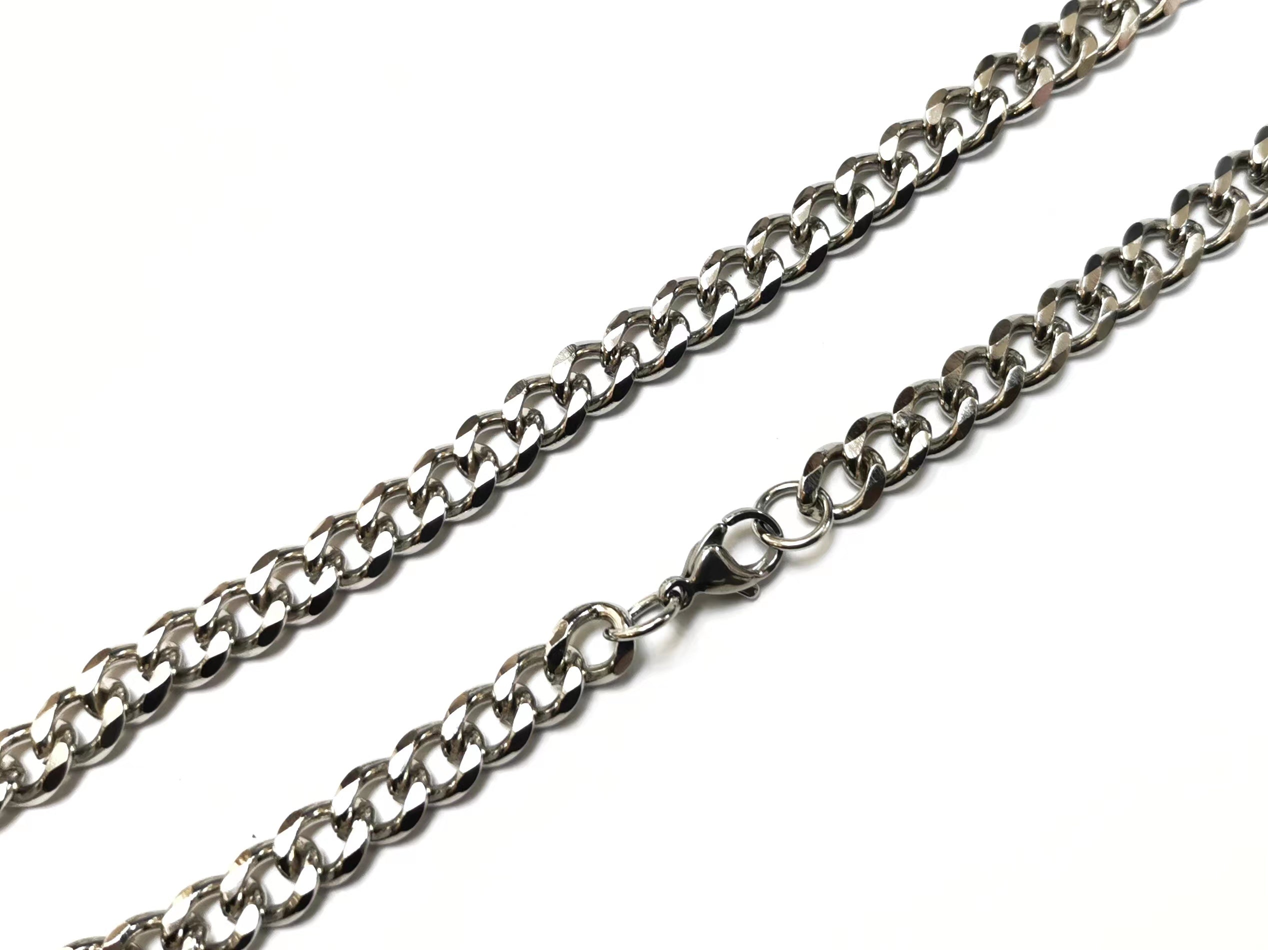 30" 不鏽鋼項鏈 7mm扁鏈