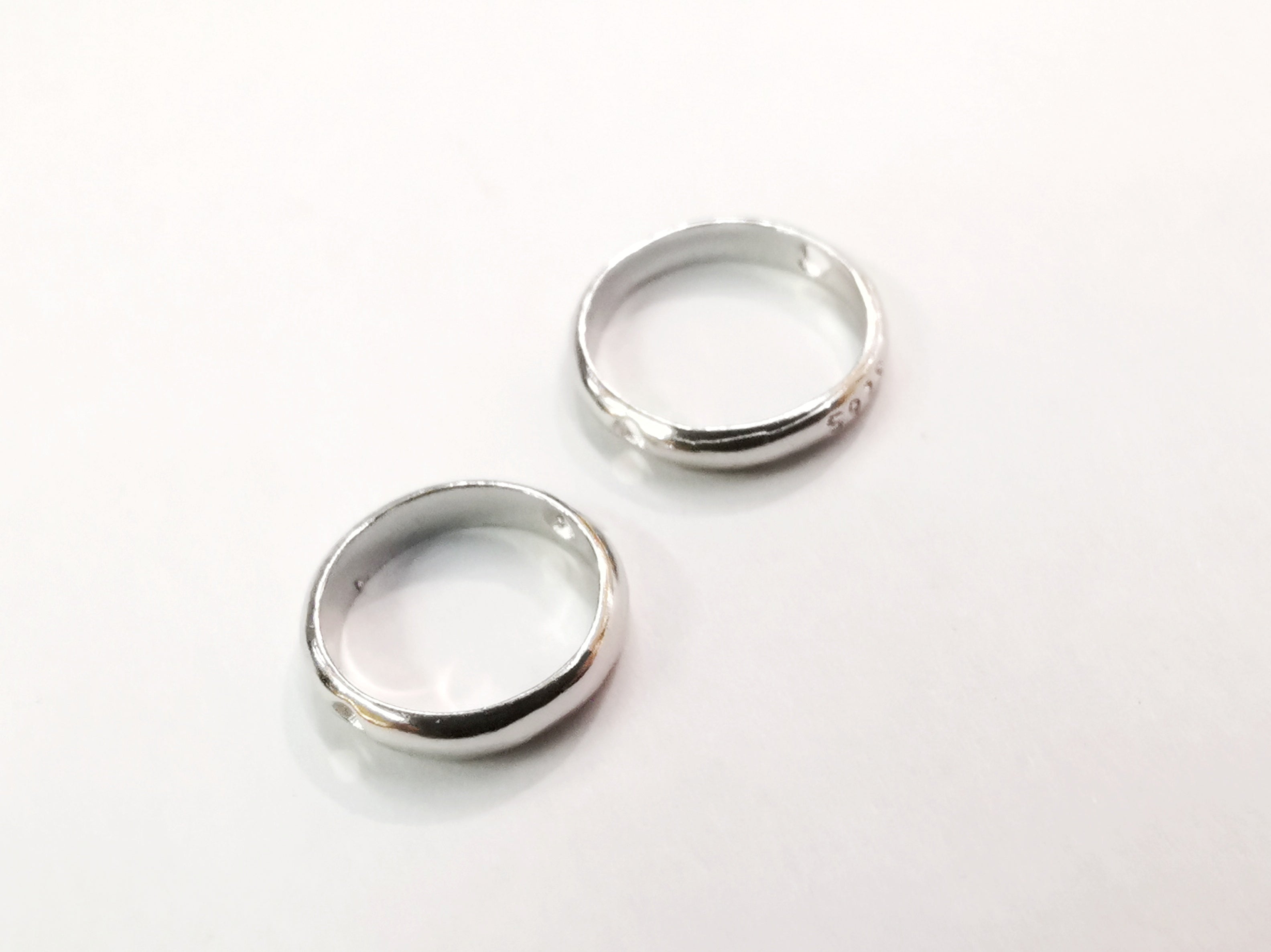 Sterling Silver Bead, Round Bead Frame, 1 pc | 雙孔925銀圈, 1個