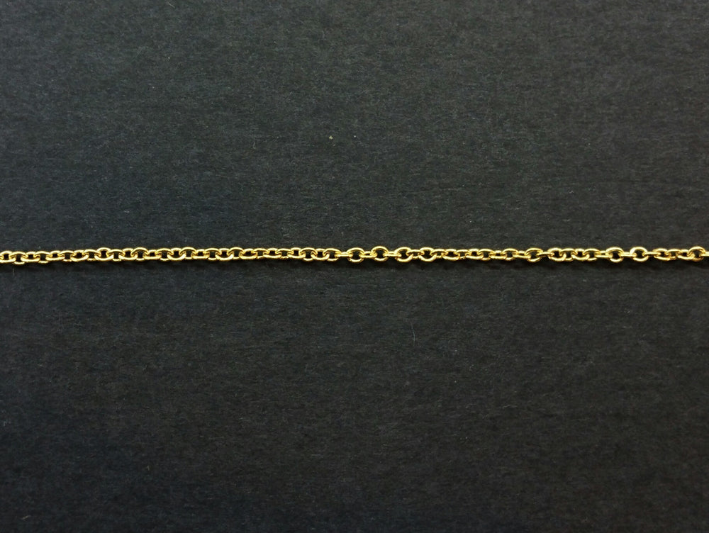1.6x2mm Stainless Steel Oval Cable Chain, Price Per Yard - amakeit bead 天富