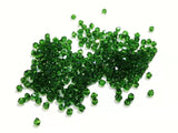 雙尖水晶玻璃, 3mm, 深綠, 144粒