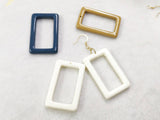 resin charm, rectangle pendant, 2 pcs | 樹脂片, 長方形吊牌, 2個