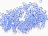 雙尖水晶玻璃, 5mm, 淺藍, 72粒