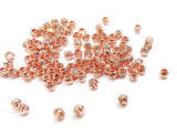 Brass beads, 4mm, faceted cut round, 30 pcs | 銅珠, 4mm實心切面銅珠, 30個