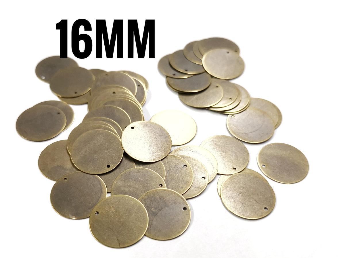 特價, 圓銅片, 16mm, 邊孔, 36個