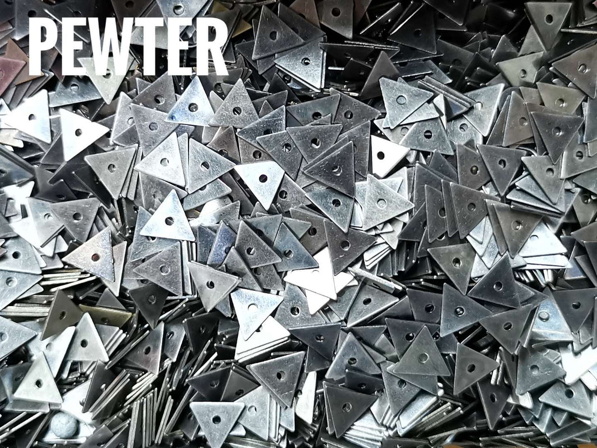 圓銅片, 7x8mm, 三角形中孔, 150個