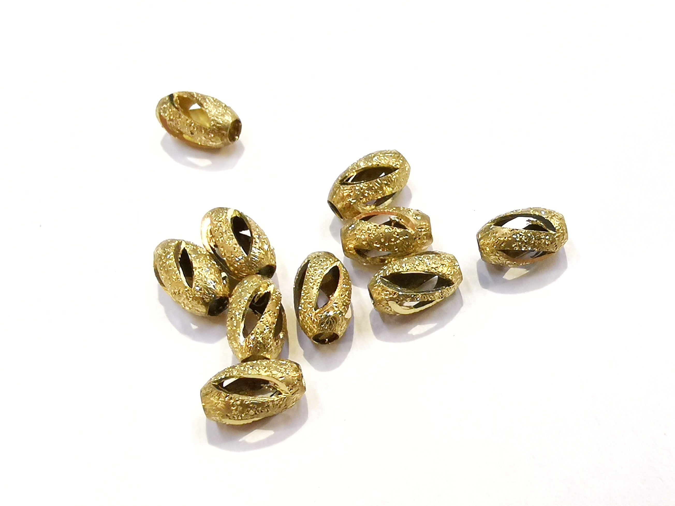 5x8mm 銅珠 噴沙, 橢圓形