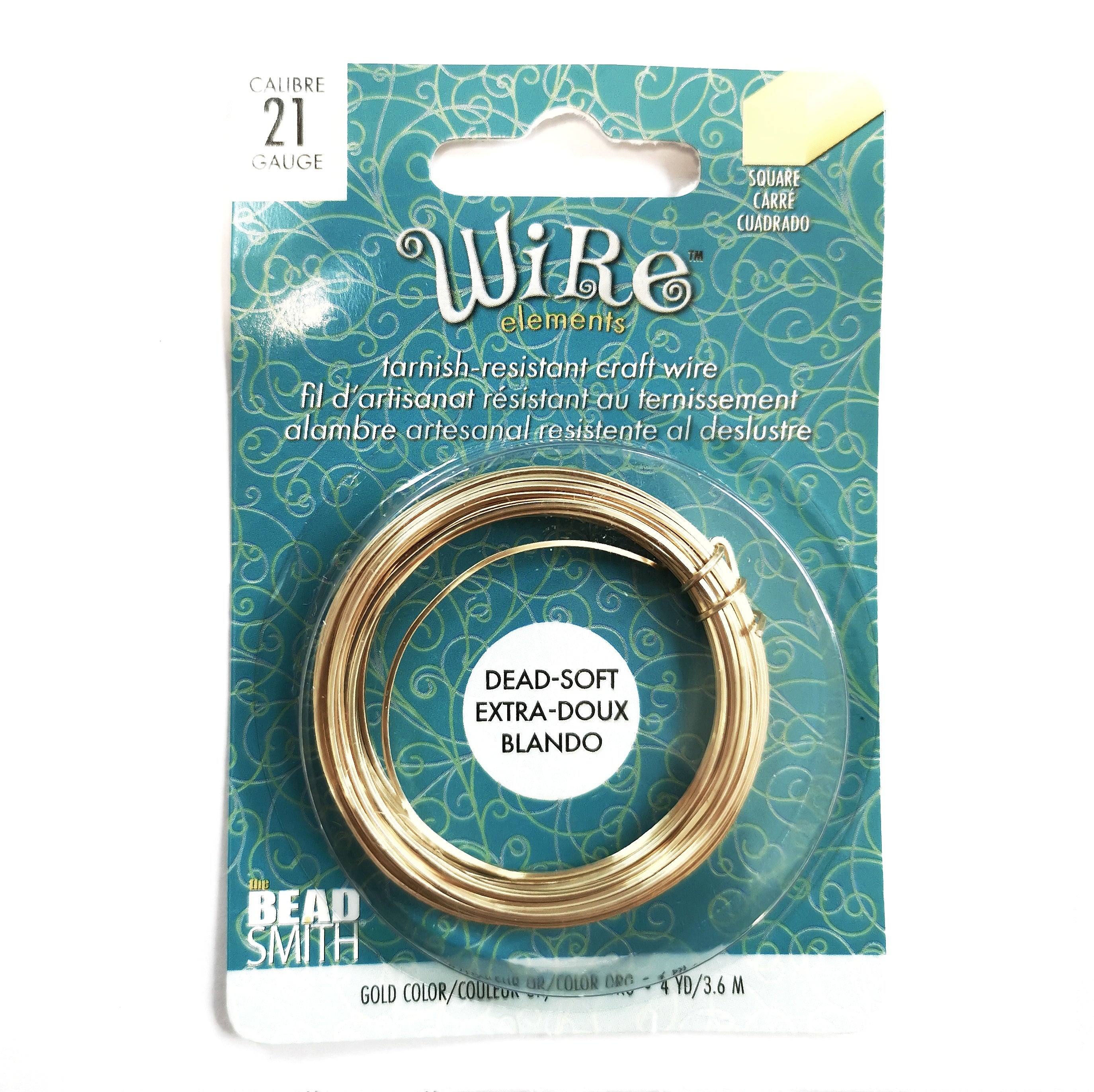 方形銅線, Beadsmith, 21 Gauge