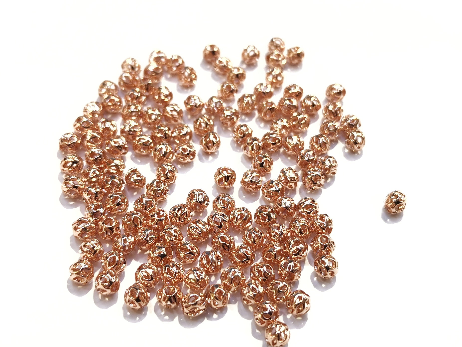 銅珠, 4mm通花銅珠, 30個