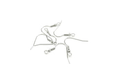 20mm Stainless Steel Earring Hook, 6 Pcs, $10 - amakeit bead 天富