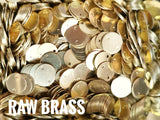 Brass sequins, 8mm, 2 holes, 100 pcs | 圓銅片, 8mm, 雙孔, 100個