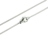 20" Stainless Steel Curb Chain Necklace with Lobster Clasp, 1 Pc, from $20 HKD - amakeit bead 天富