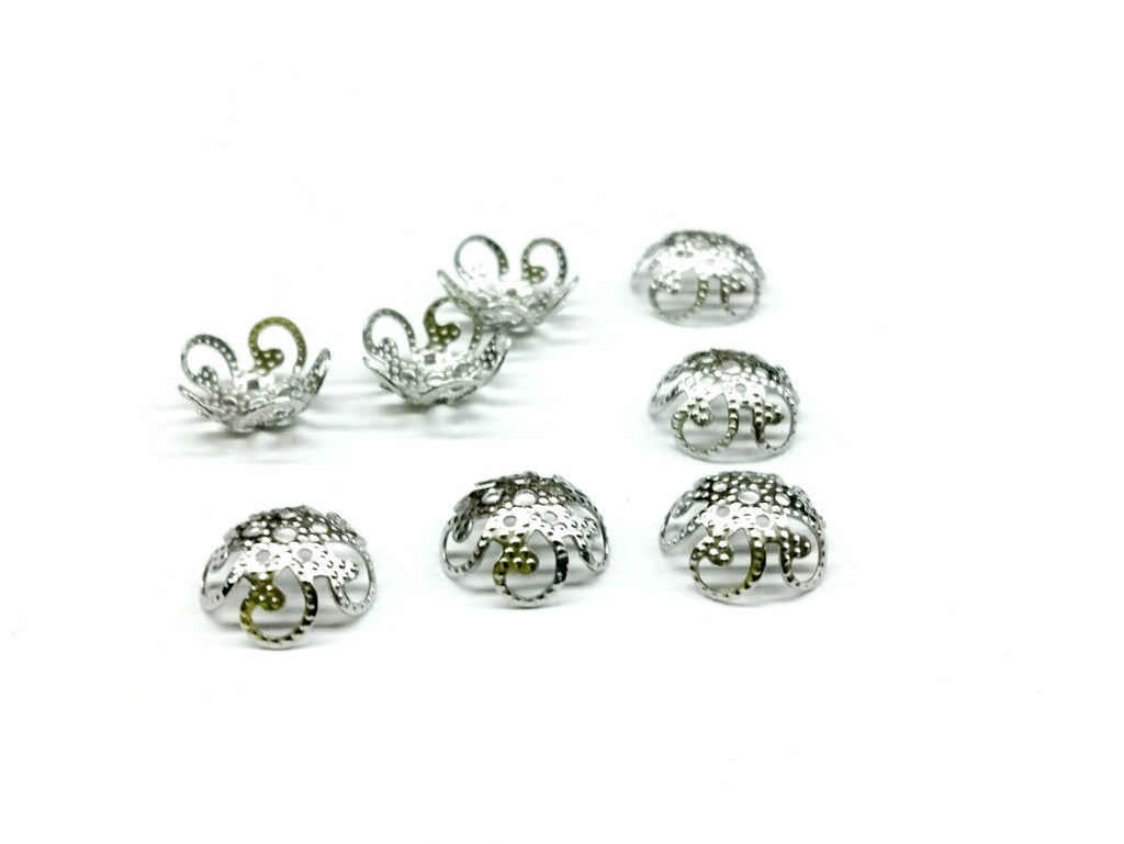 Bead Cap, Stainless Steel, 4x10mm, 10 Pieces Per Pack - amakeit bead 天富