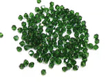 雙尖水晶玻璃, 4mm, 深綠, 144粒