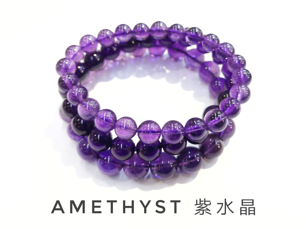 紫水晶, 深色, 單圈手鏈