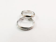 Sterling Silver Bead, Round Bead Frame, 1 pc | 雙孔925銀圈, 1個