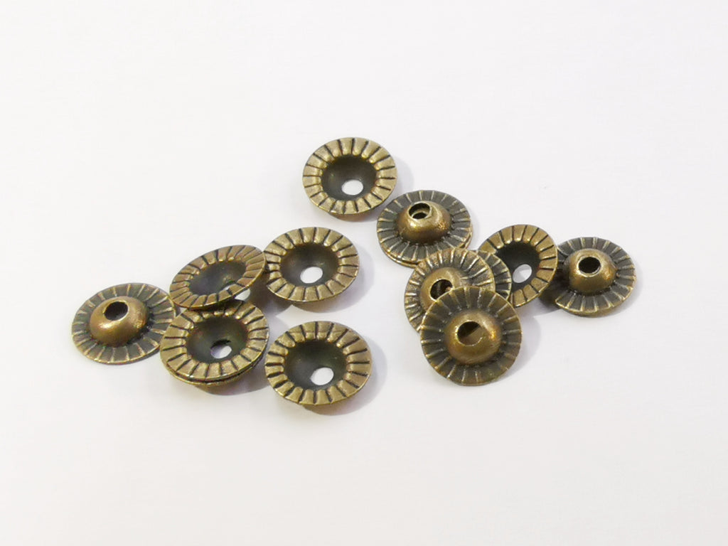 Bead Cap, Brass, 6.5mm, 24 Pieces | 銅珠蓋, 6.5mm, 24個