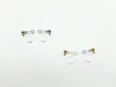 Silicone Clip On Earrings, 2 Pairs - amakeit bead 天富