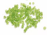 Bicone Glass Bead, 4mm, olive green, 144 pcs | 雙尖水晶玻璃, 4mm, 橄欖綠, 144粒