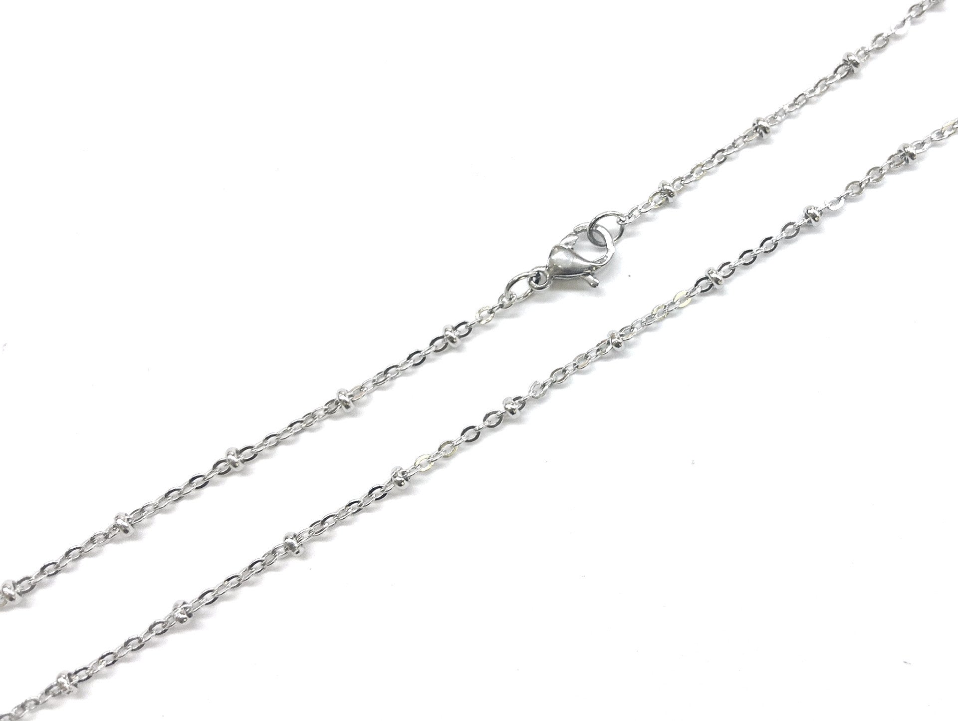 不鏽鋼項鏈,  O型壓扁鏈扁珠, 20"/24"/28"/30"