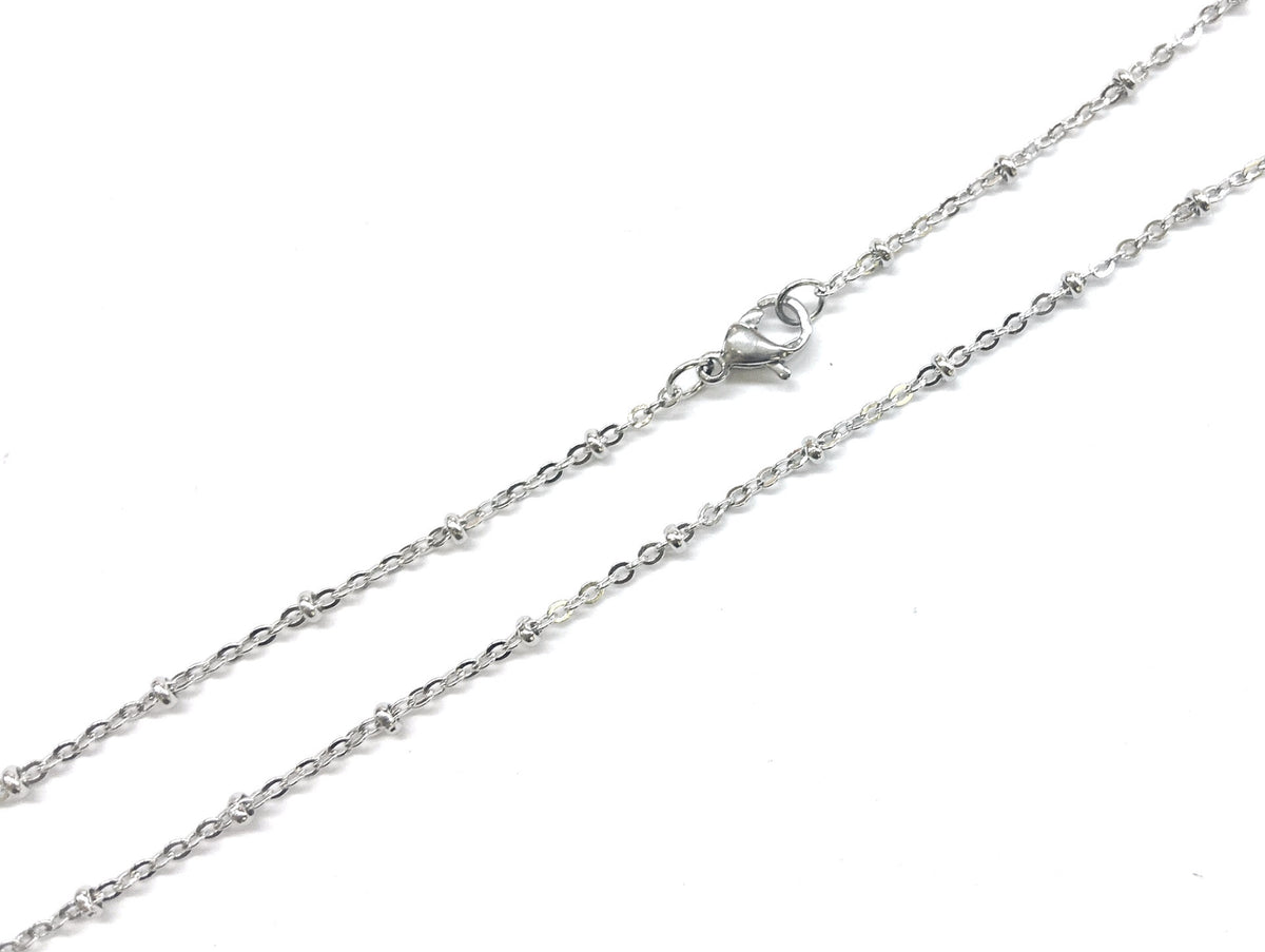 不鏽鋼項鏈,  O型壓扁鏈扁珠, 20"/24"/28"/30"