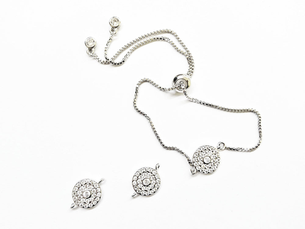 Cubic Zirconia Link, 10mm Round, Price Per Piece - amakeit bead 天富