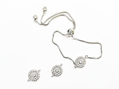 Cubic Zirconia Link, 10mm Round, Price Per Piece - amakeit bead 天富