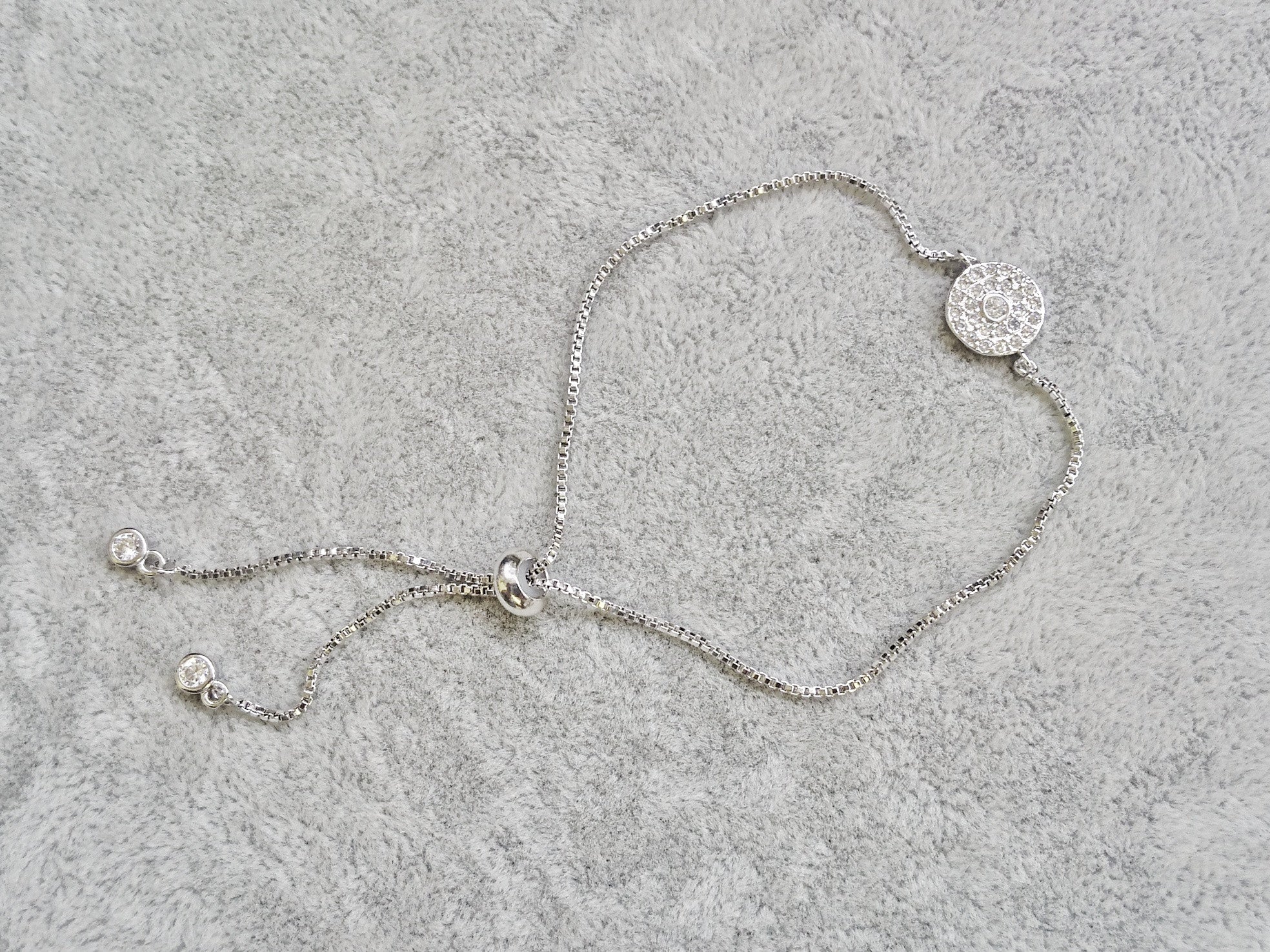 Open-end Adjustable Bracelet, Cubic Zirconia Chain End, Price Per Piece - amakeit bead 天富