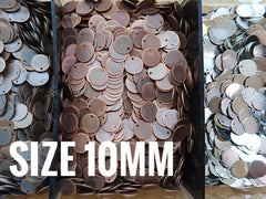 圓銅片, 10mm, 邊孔, 24/100個