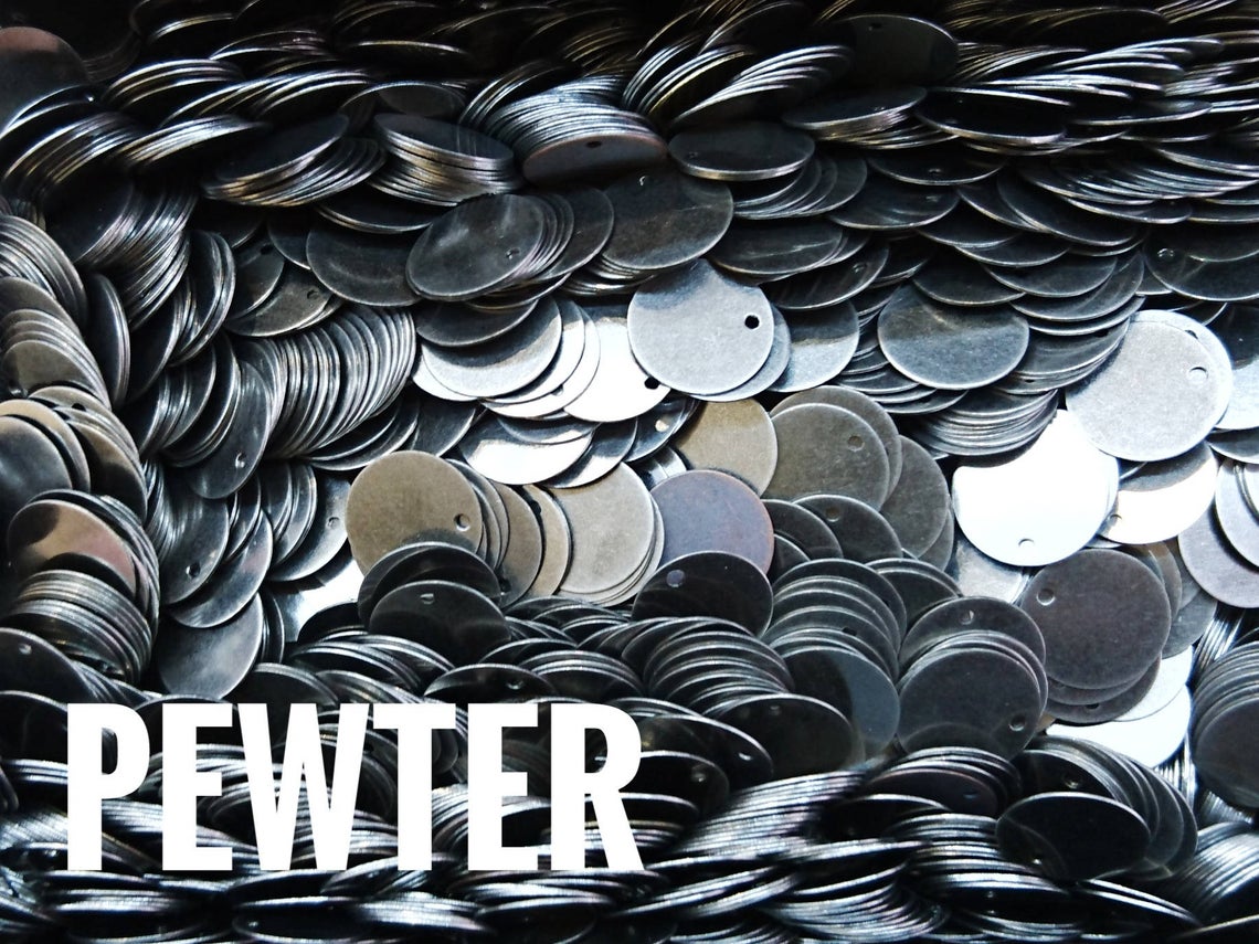 圓銅片, 10mm, 邊孔, 24/100個