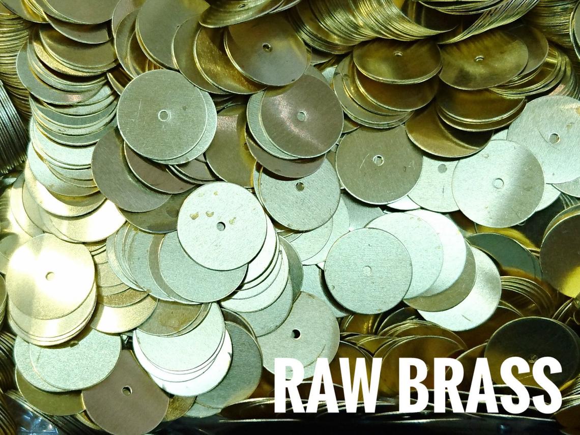 特價, 圓銅片, 12mm, 中孔, 100個