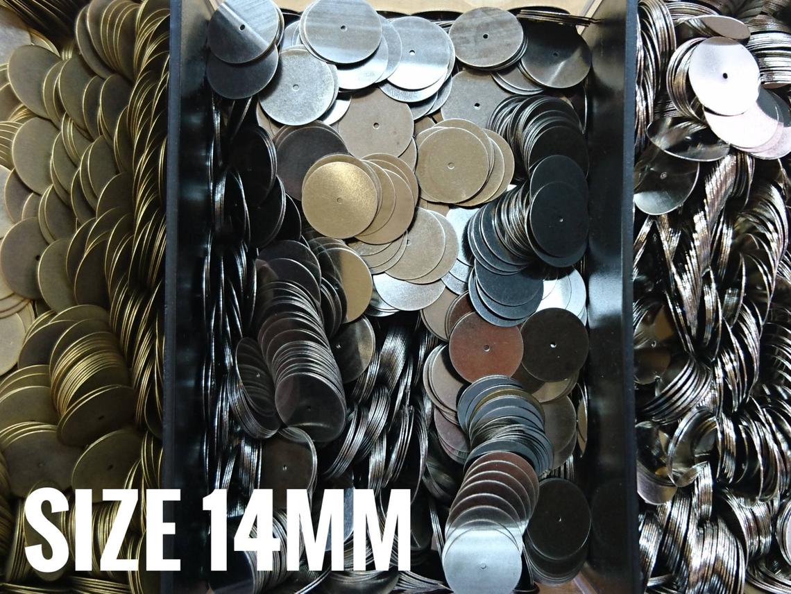 特價, 圓銅片, 14mm, 中孔, 50個