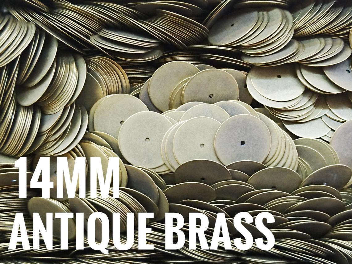 特價, 圓銅片, 14mm, 中孔, 50個