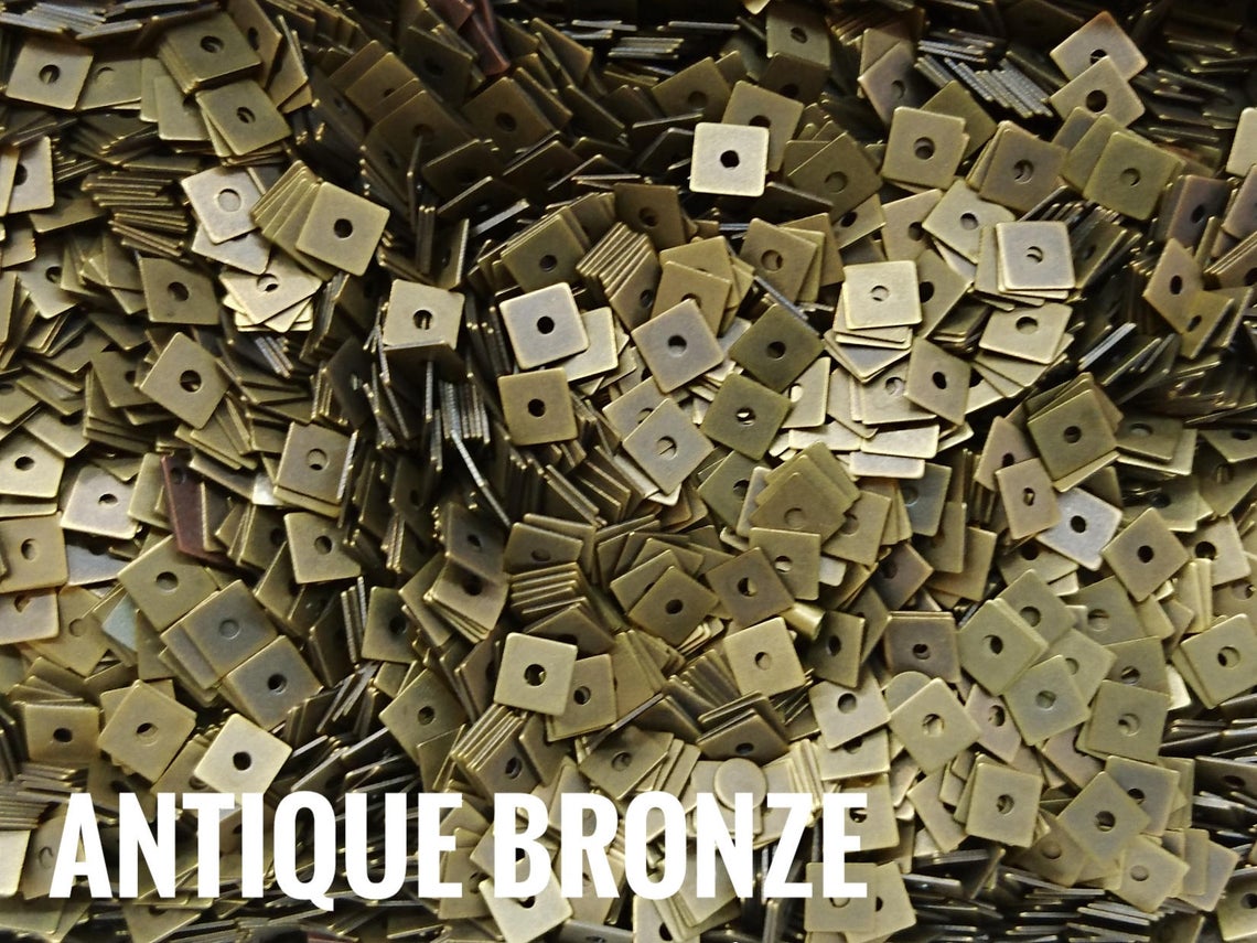 特價, 方形銅片, 4x4mm, 中孔, 200個