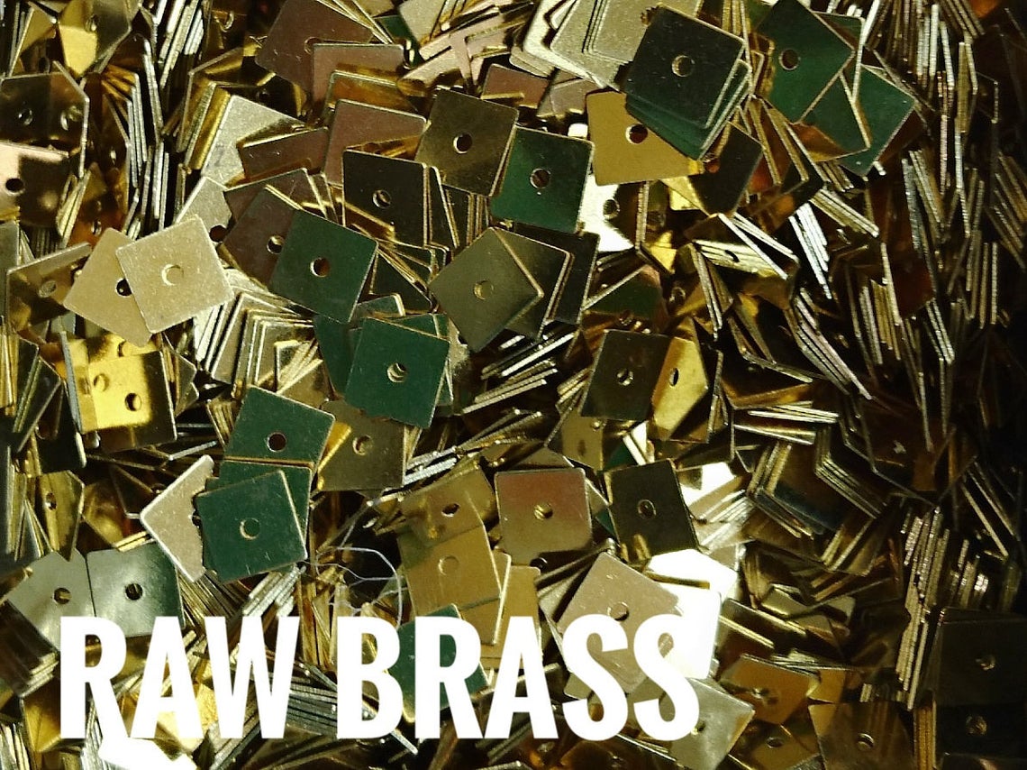 特價, 方形銅片, 6x6mm, 中孔, 150個