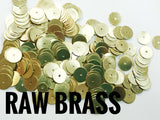 Brass sequins, 8mm, centre hole, 100 pcs | 圓銅片, 8mm, 中孔, 100個