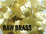 Brass sequins, 10x10mm, square, centre hole, 100 pcs | 方形銅片, 10x10mm, 中孔, 100個