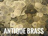 Brass sequins, 8mm, centre hole, 100 pcs | 圓銅片, 8mm, 中孔, 100個