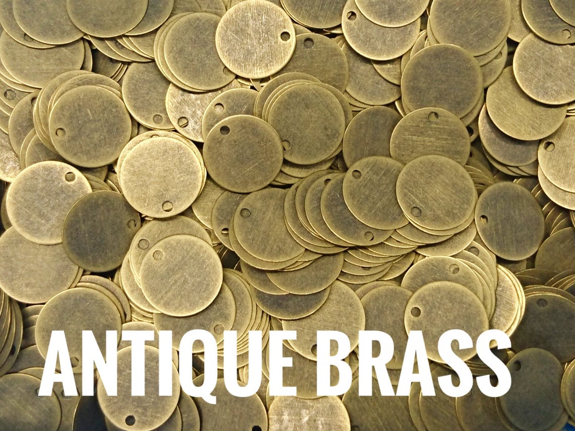 圓銅片, 10mm, 邊孔, 24/100個