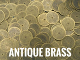 Brass sequins, 12mm, centre hole, 100 pcs | 圓銅片, 12mm, 中孔, 100個