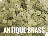 Brass sequins, 6mm, centre hole, 200 pcs | 圓銅片, 6mm, 中孔, 200個