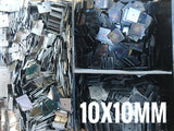 Brass sequins, 10x10mm, square, centre hole, 100 pcs | 方形銅片, 10x10mm, 中孔, 100個