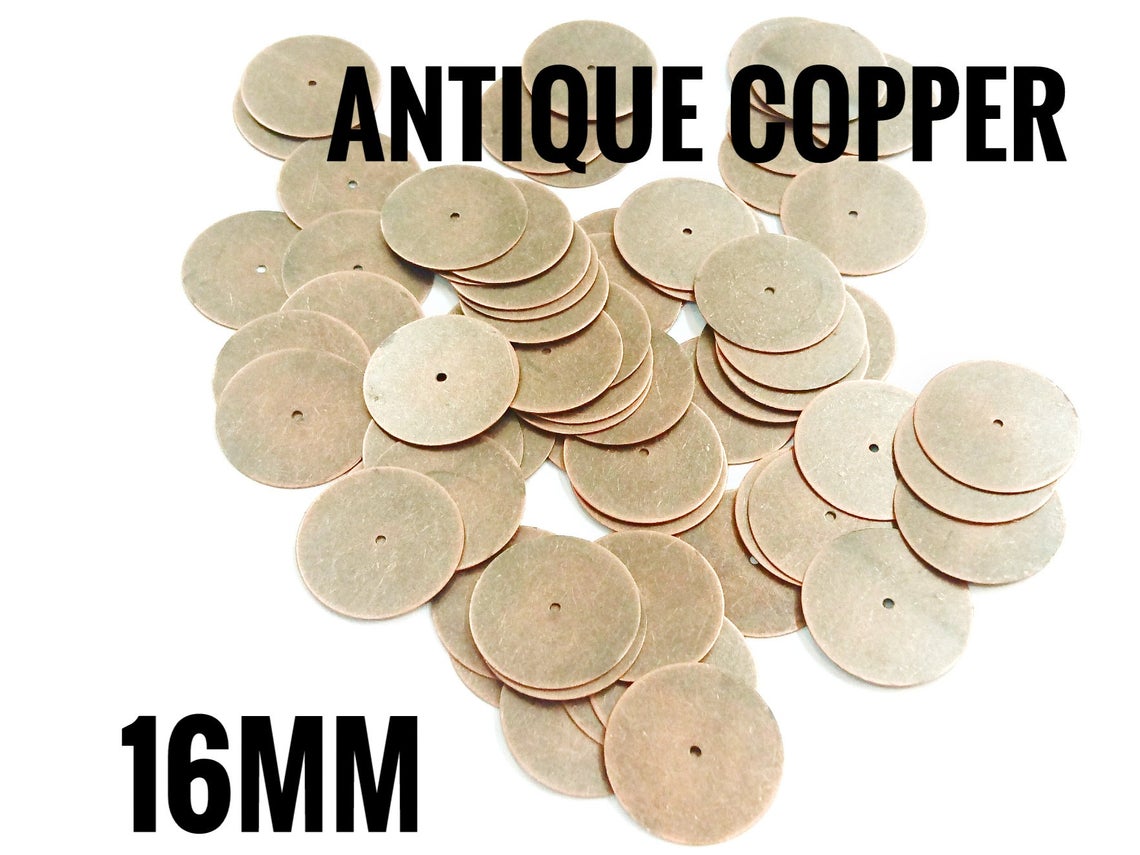 特價, 圓銅片, 16mm, 中孔, 36個