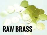 Brass sequins, 16mm, centre hole, 36 pcs | 圓銅片, 16mm, 中孔, 36個