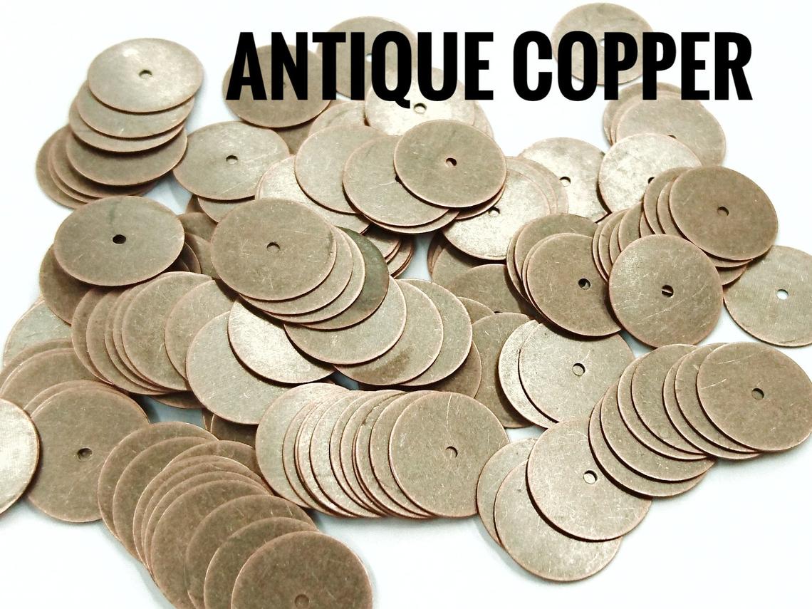 特價, 圓銅片, 12mm, 中孔, 100個