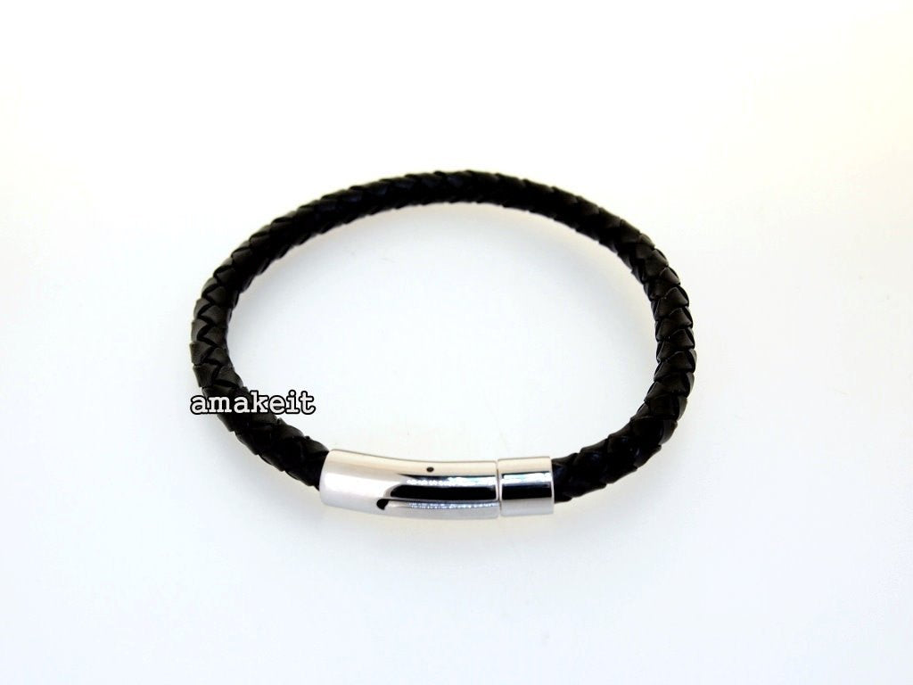 Stainless Steel Bayonet Clasp, 8x28mm, Round Tube, 6mm hole, Price Per Piece - amakeit bead 天富