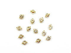 Cubic Zirconia Link, 6mm, 2 Pieces Per Pack - amakeit bead 天富