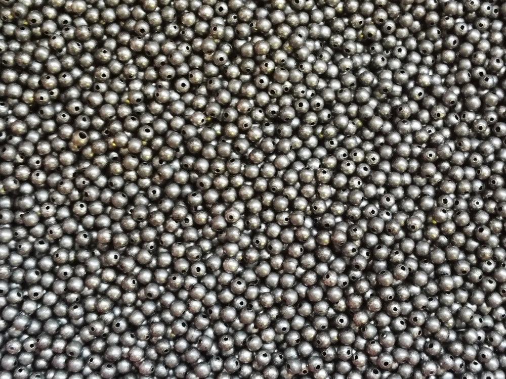 Brass Bead, 2.4mm, Round, 288 Pieces Per Pack - amakeit bead 天富