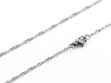 20" Stainless Steel Necklace, 1.8mm Singapore Chain | 20" 不鏽鋼項鏈, 1.8mm扭扁鏈